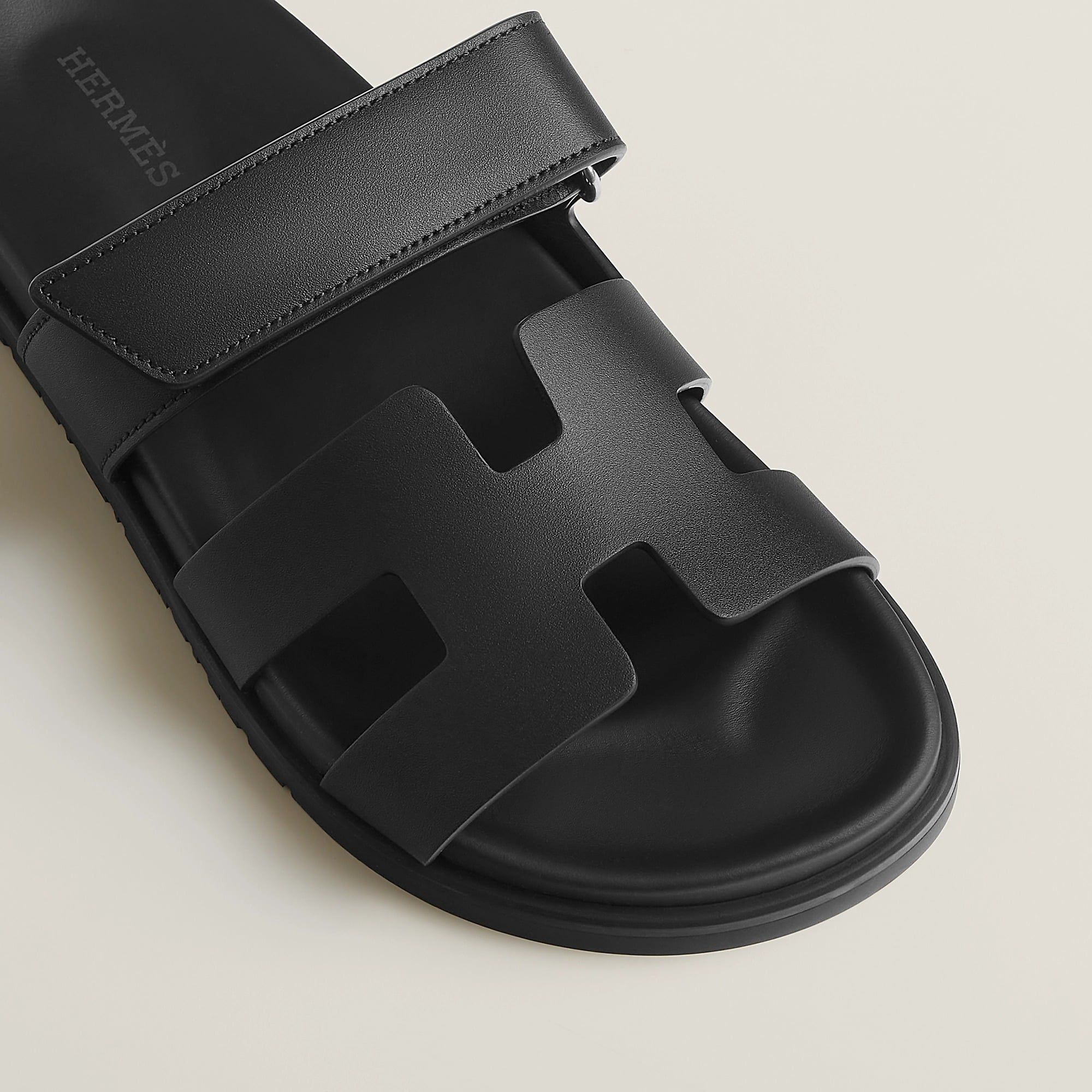  Dép Nữ Hermes Chypre Sandal 'Noir' 