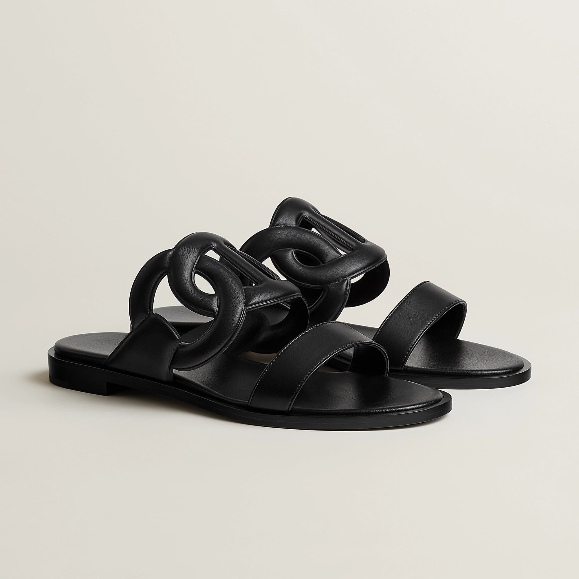  Dép Nữ Hermes Lagune Sandal 'Noir' 