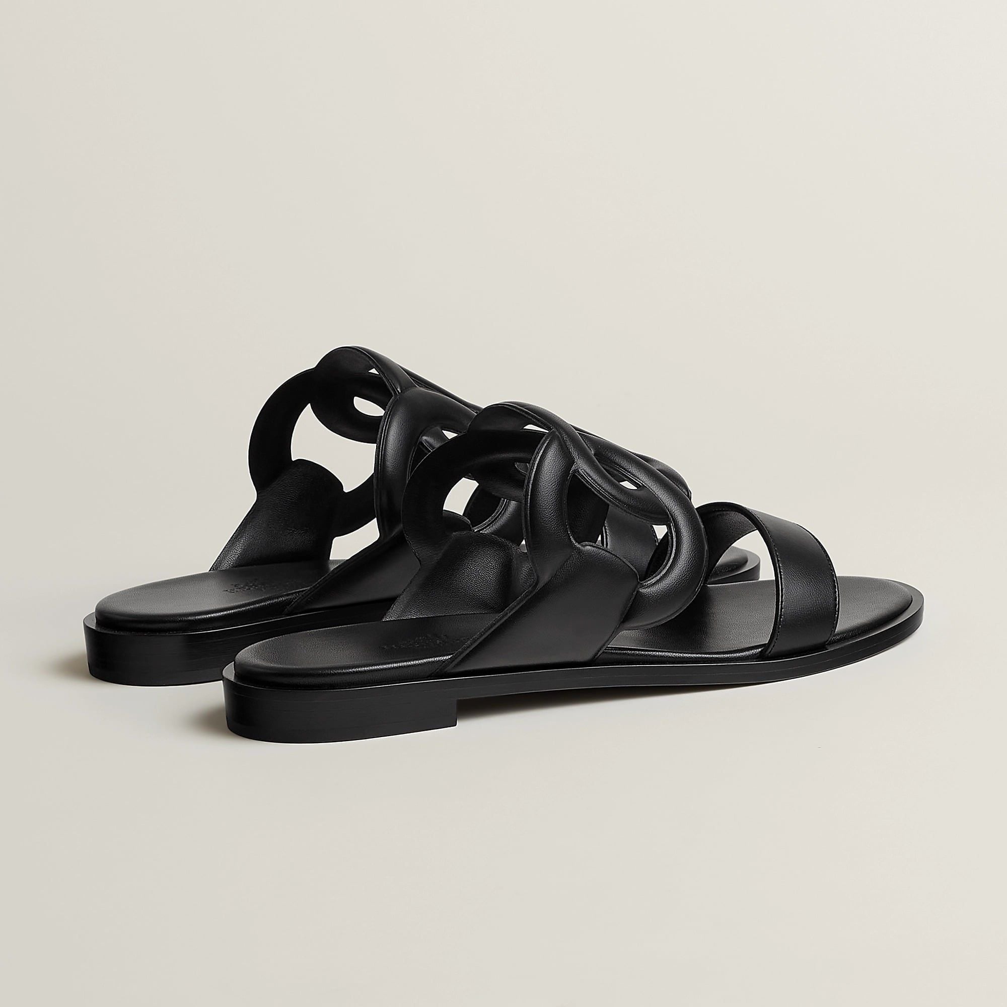  Dép Nữ Hermes Lagune Sandal 'Noir' 