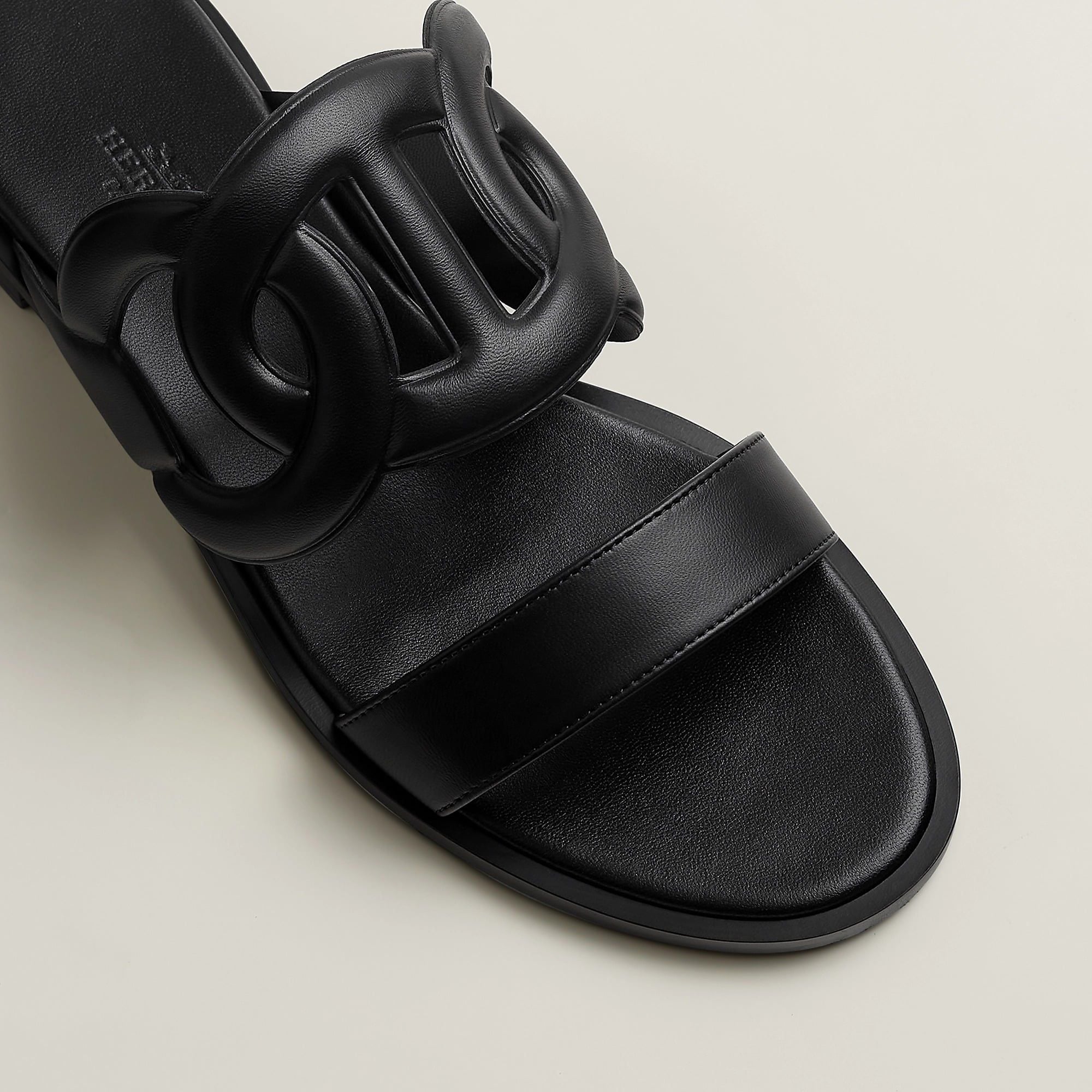  Dép Nữ Hermes Lagune Sandal 'Noir' 
