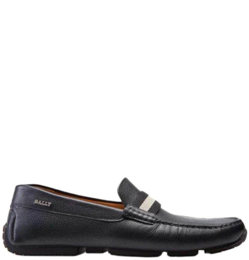  Giày Nam Bally Pearce Leather Moccasin 'Black' 