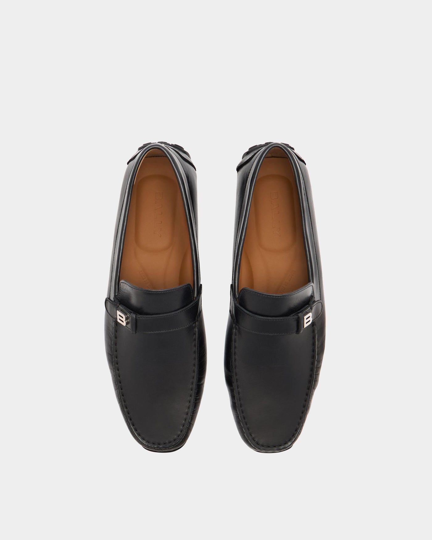  Giày Nam Bally Pilot Driver Leather 'Black' 