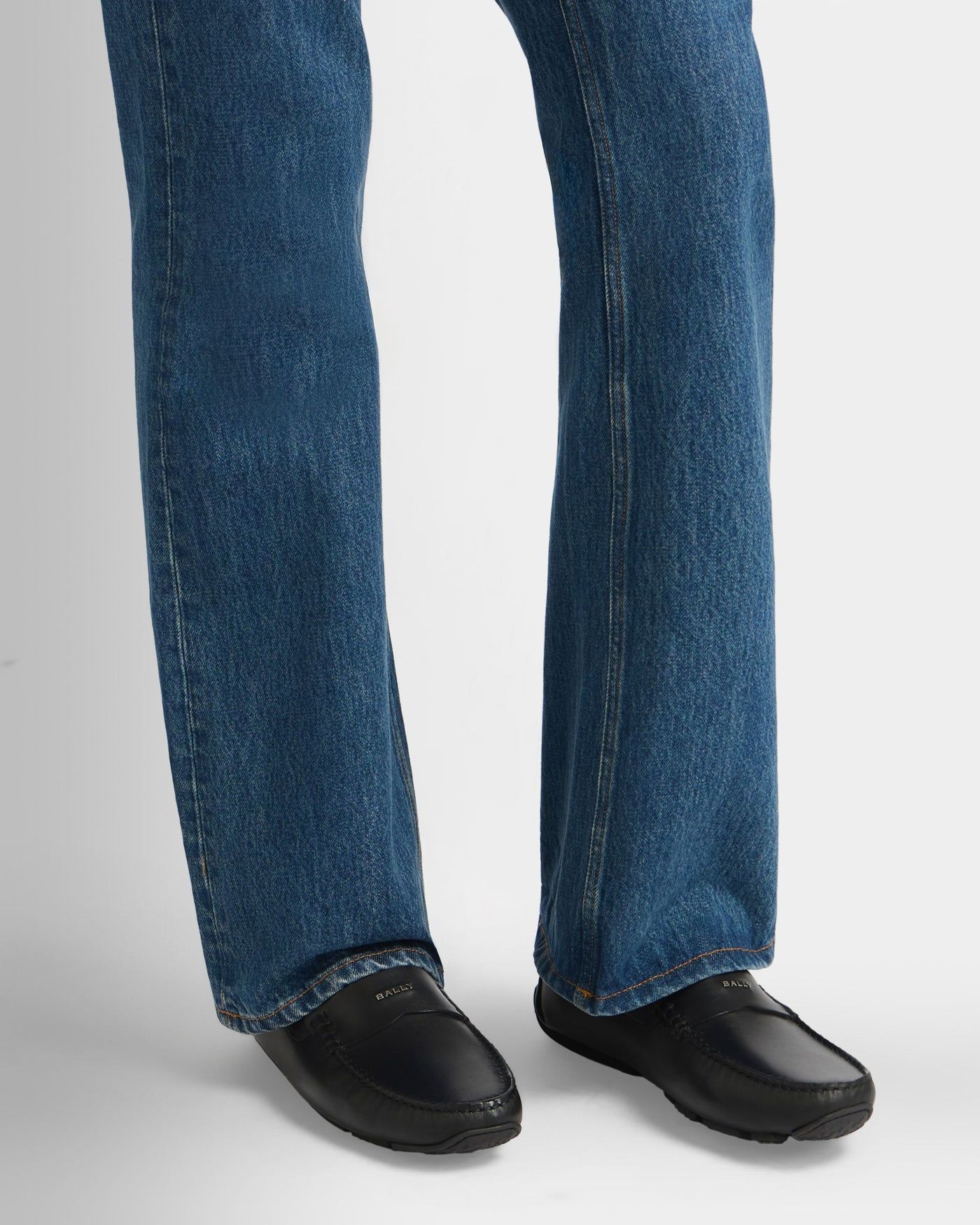  Giày Nam Bally Pilot Driver Leather 'Black' 