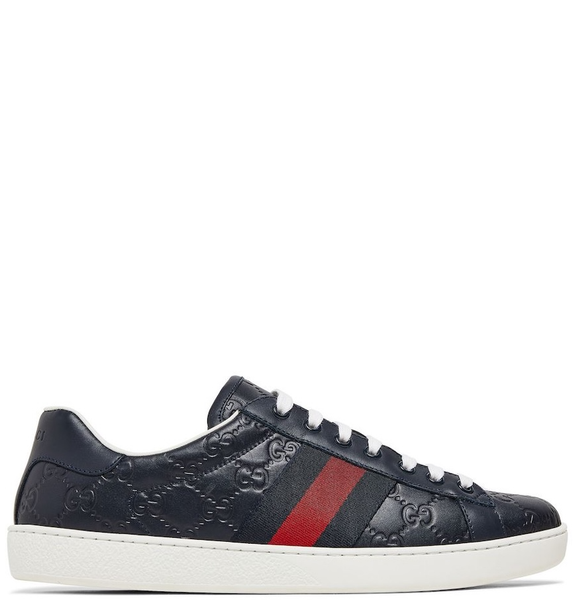 Giày Nam Gucci Ace Signature 'Blue' 