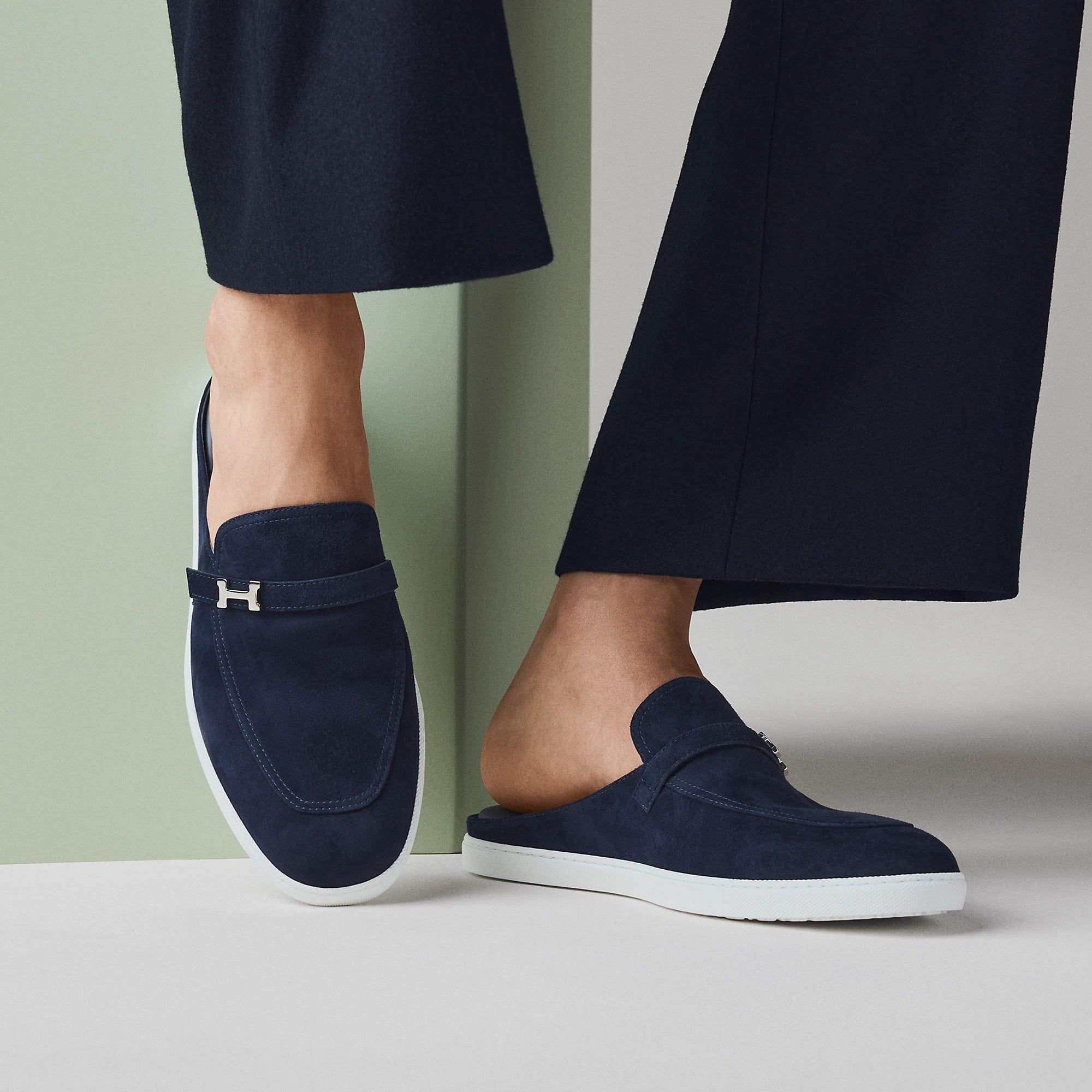  Giày Nam Hermes Likely Mule 'Marine' 