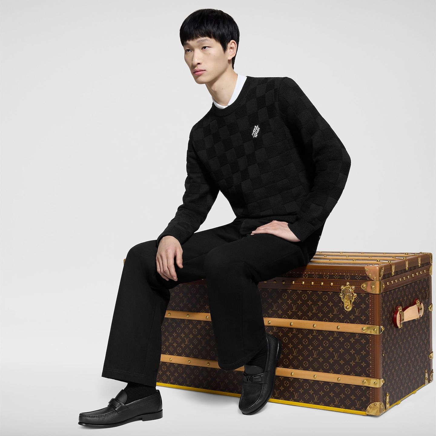  Giày Nam Louis Vuitton Major Loafers 'Black' 
