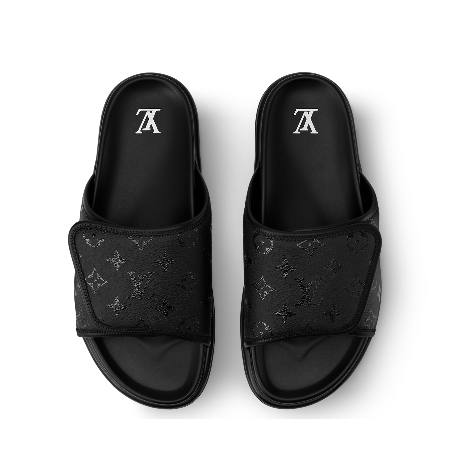  Giày Nam Louis Vuitton Miami Mules 'Black' 