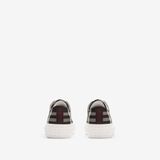  Giày Nữ Burberry Check Sneakers 'Mahogany' 