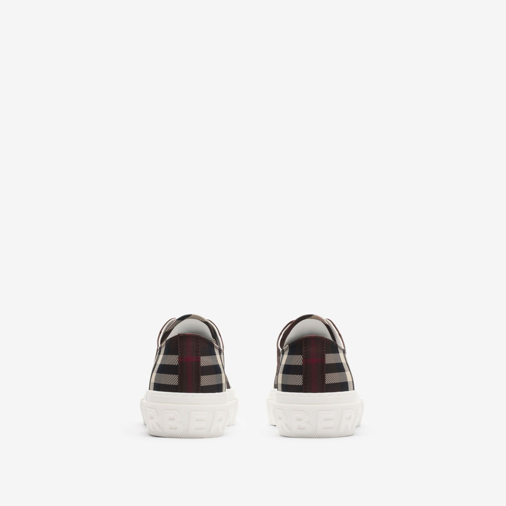  Giày Nữ Burberry Check Sneakers 'Mahogany' 