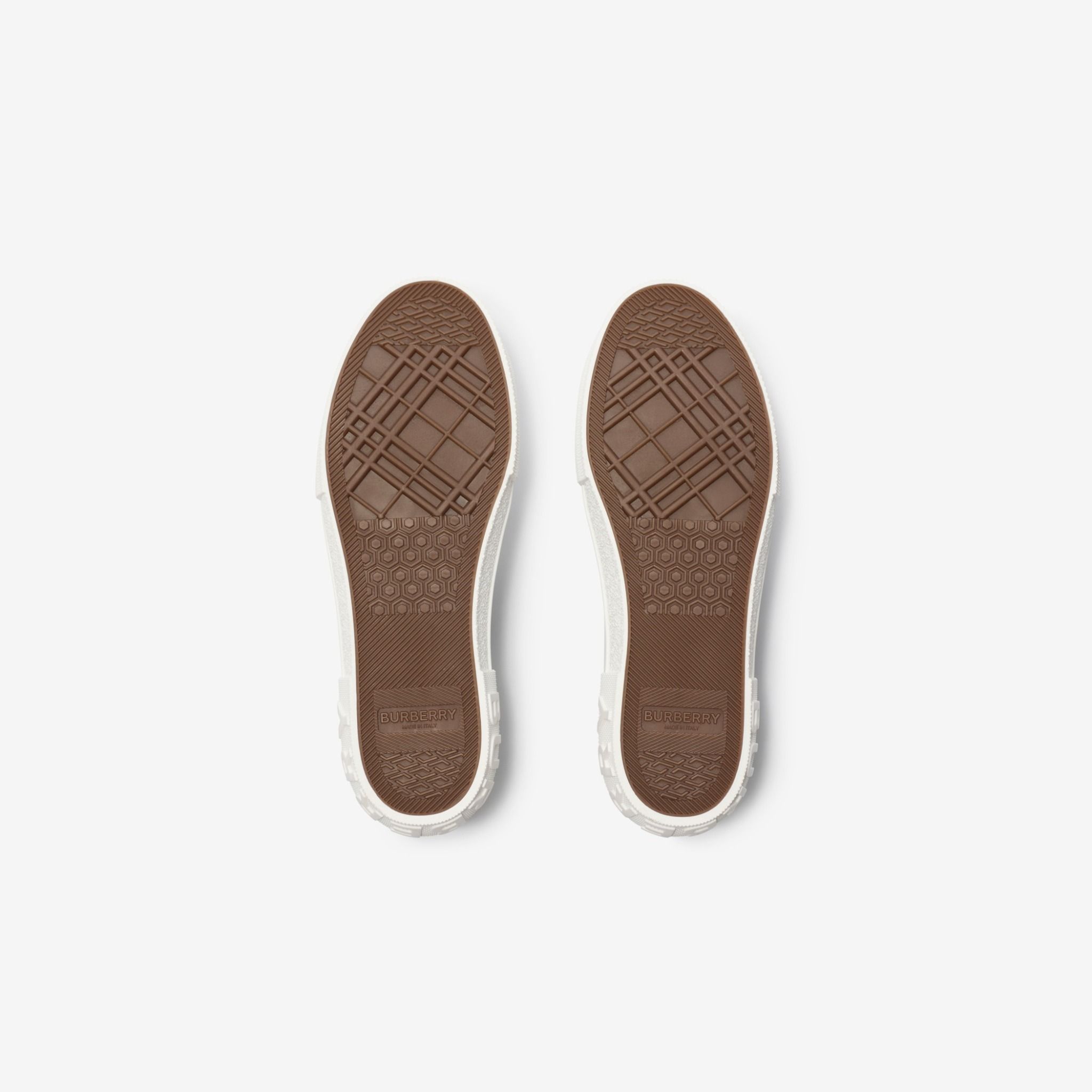  Giày Nữ Burberry Check Sneakers 'Mahogany' 