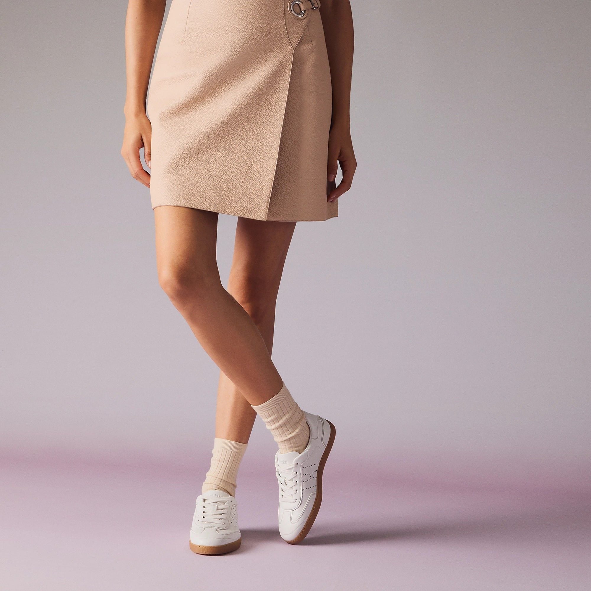  Giày Nữ Hermes Match Sneaker 'Blanc' 