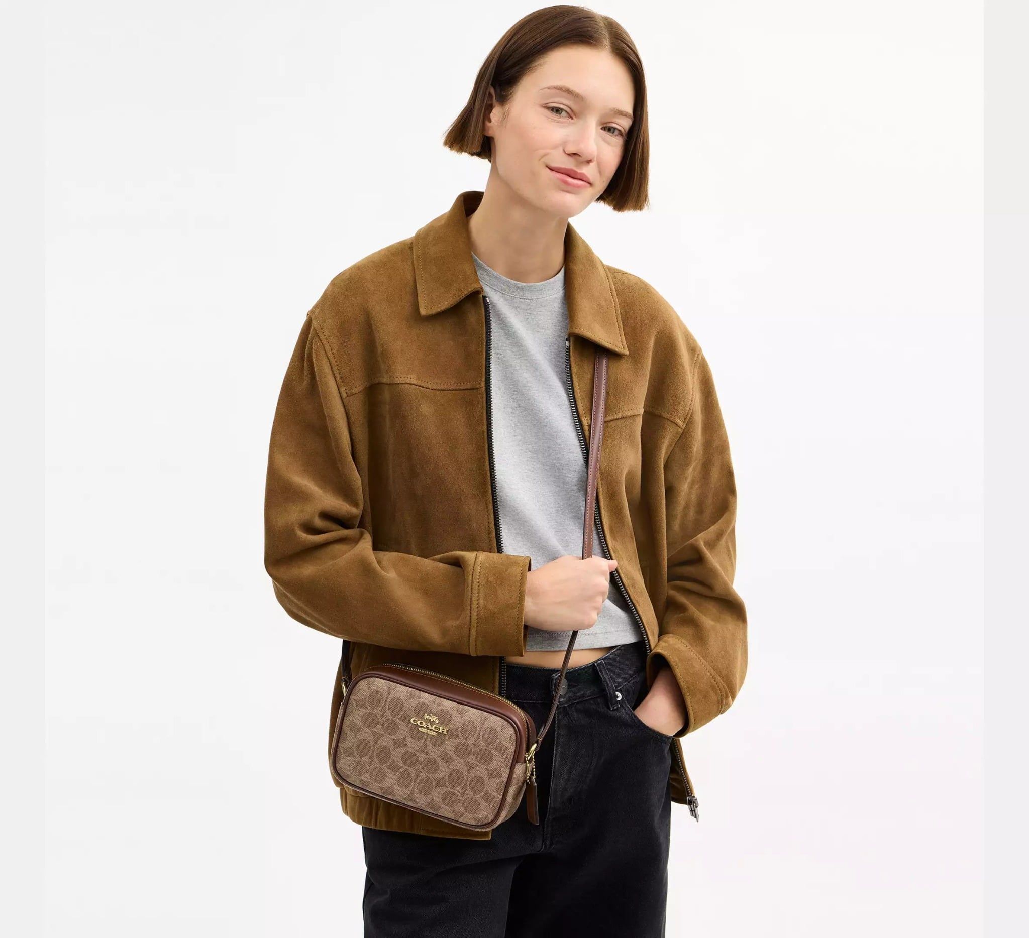  Túi Coach Mini Jamie Camera Bag 'Brown' 
