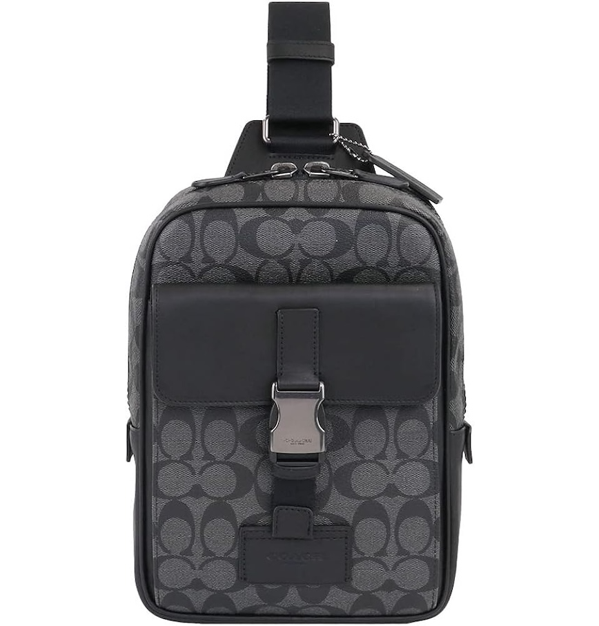  Túi Coach Track Pack In Signature 'Black' 