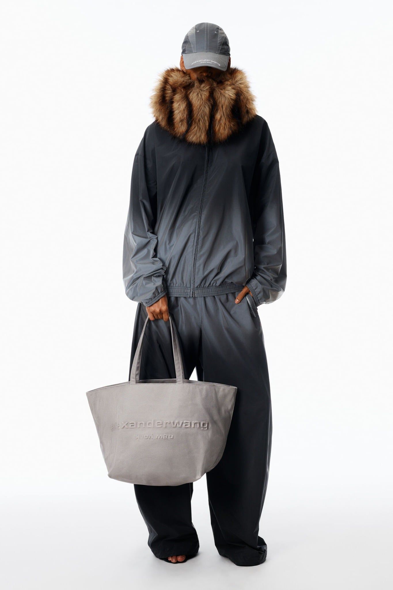  Túi Nữ Alexander Wang Punch Tote 'Grey' 