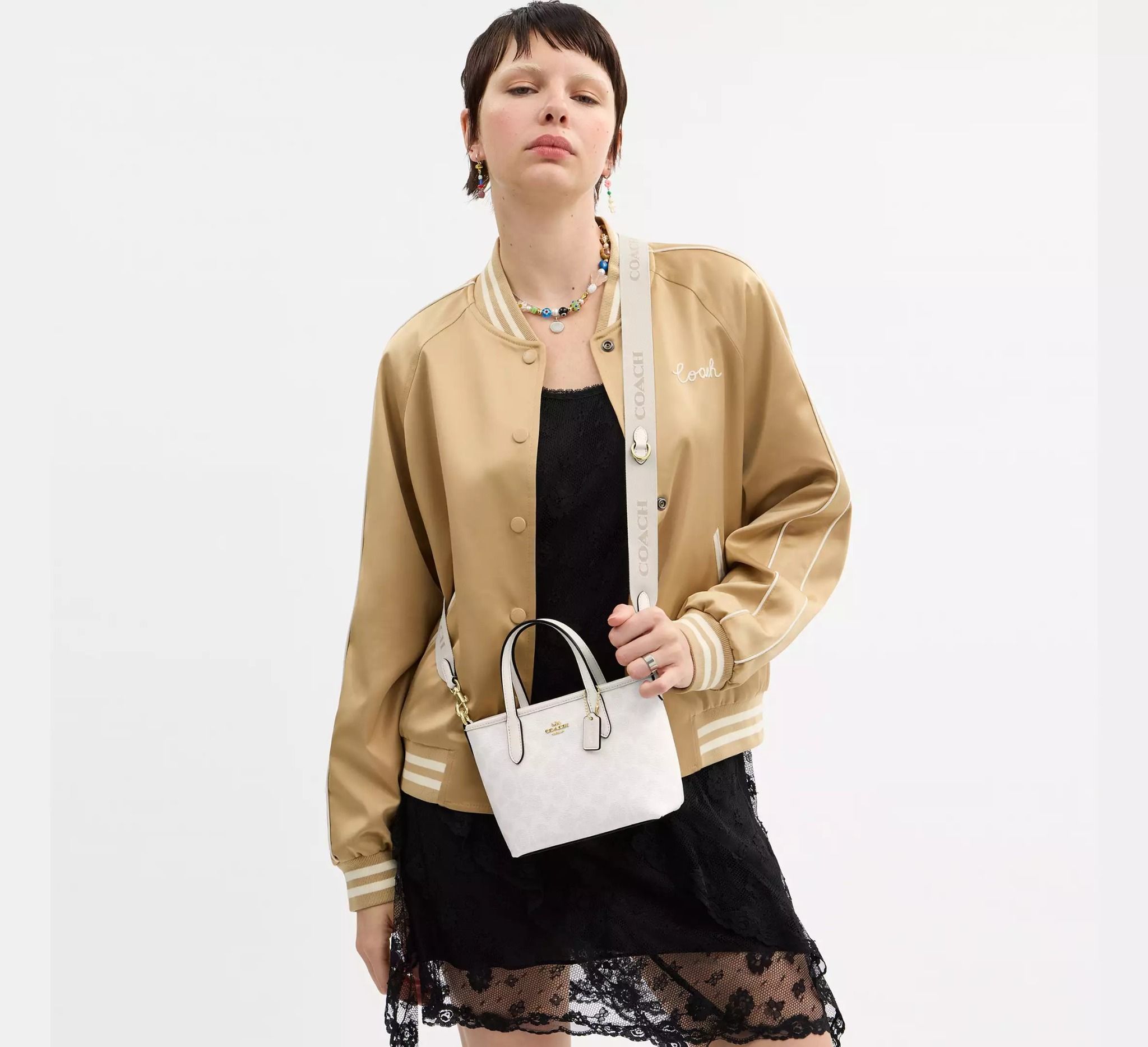  Túi Nữ Coach City Mini Tote Bag 'Chalk' 