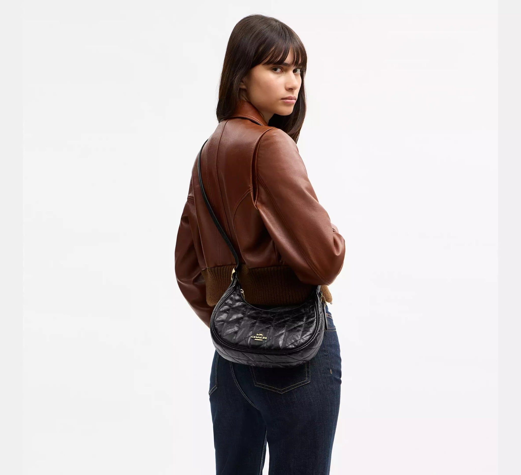  Túi Nữ Coach Emily Shoulder Bag 'Black' 