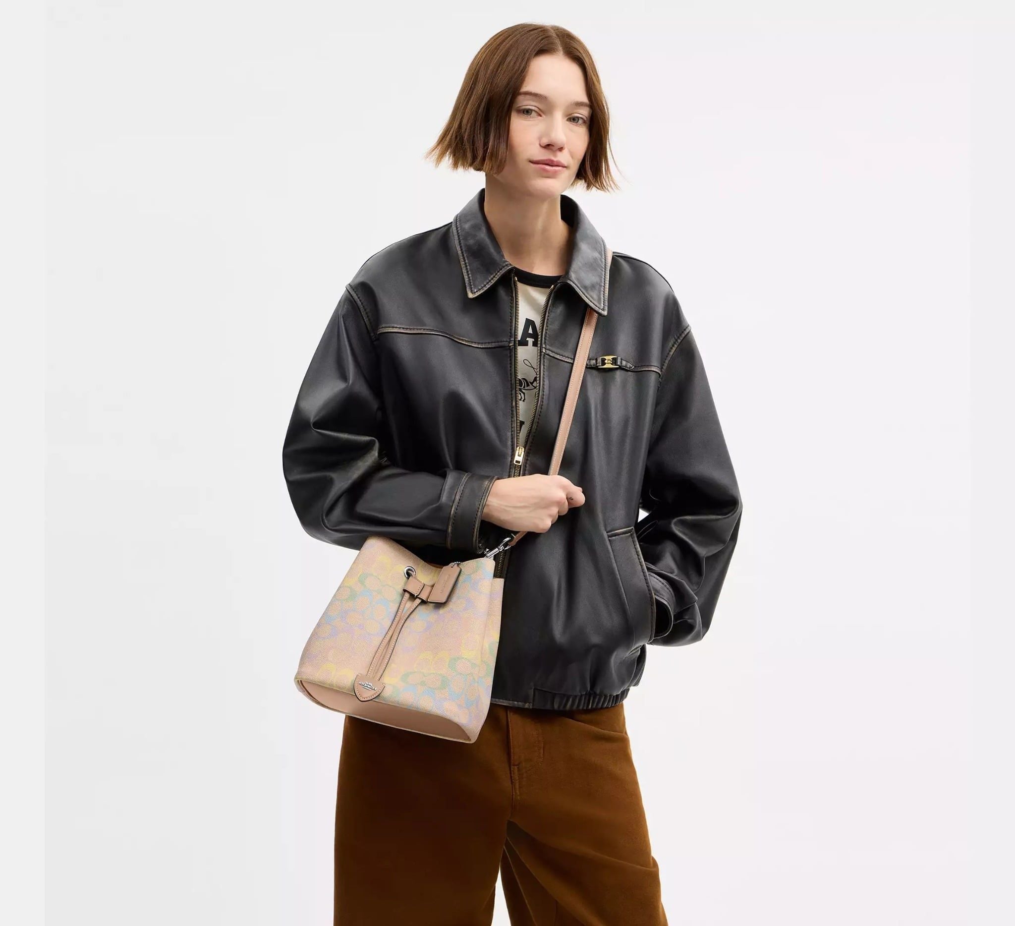  Túi Nữ Coach Rowan Bucket Bag 'Rainbow' 