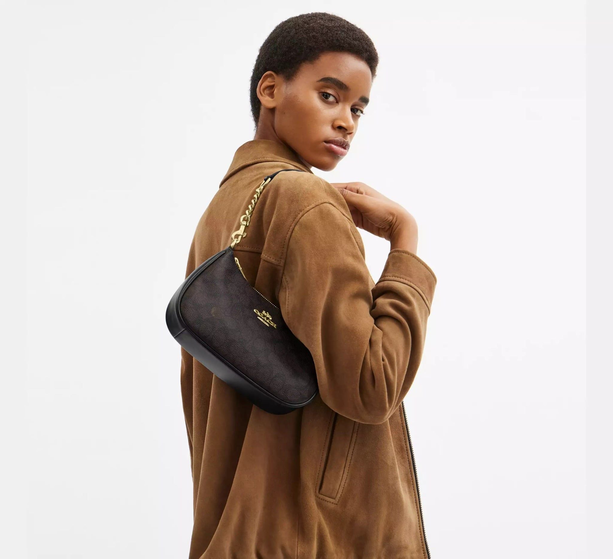  Túi Nữ Coach Teri Shoulder Bag 'Walnut' 