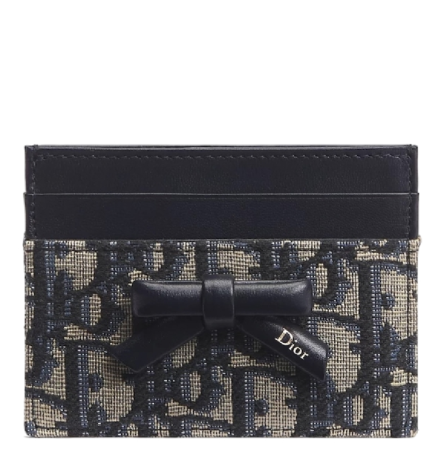  Ví Dior Bow Freesia Card Holder 'Blue' 