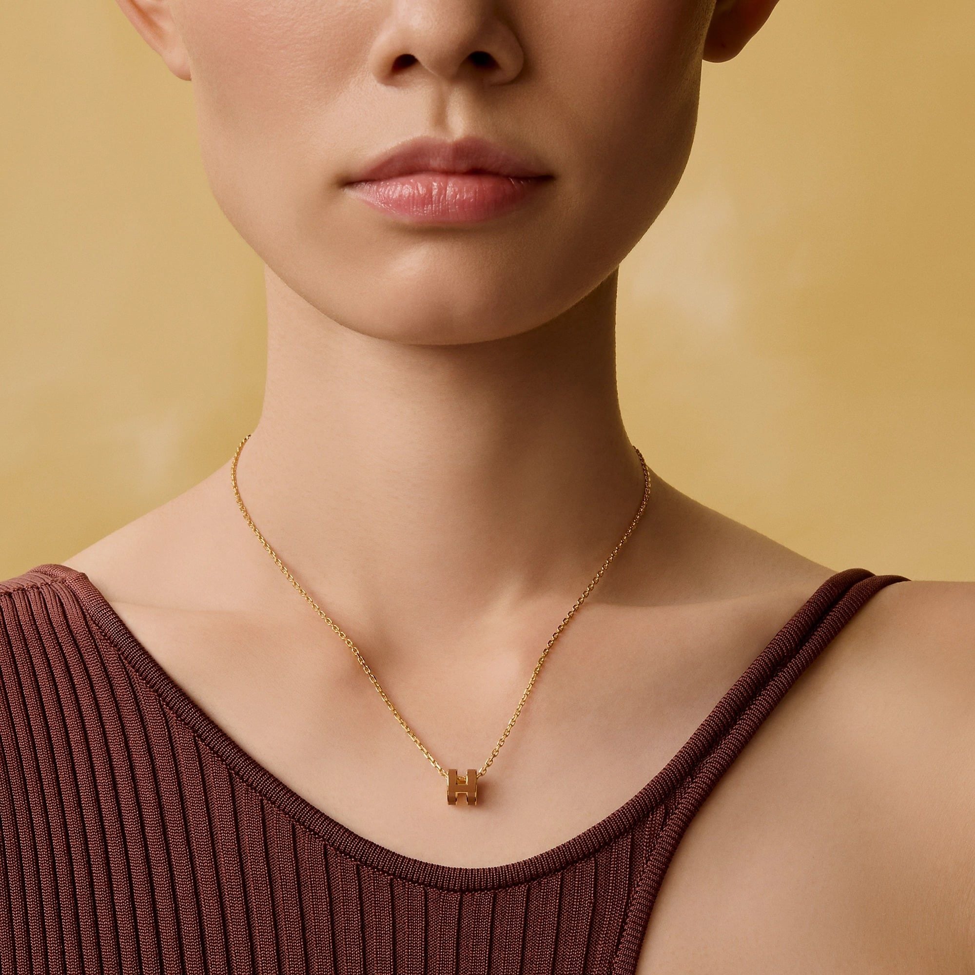  Vòng Cổ Nữ Hermes Mini Pop H 'New Gold' 