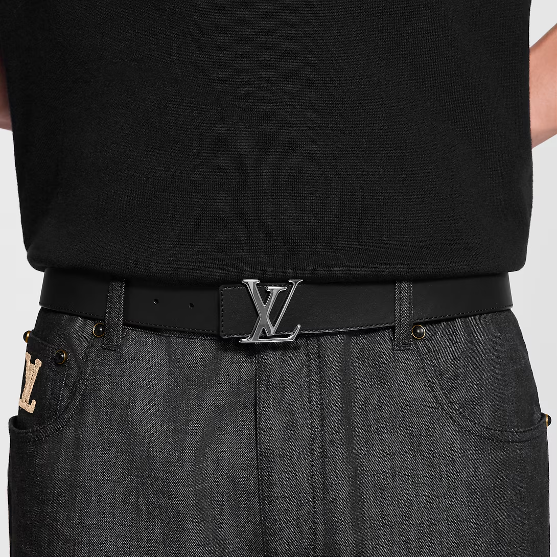  Thắt Lưng Nam Louis Vuitton Initiales 35mm 'Black' 