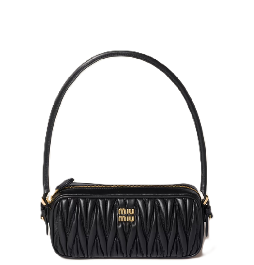  Túi Nữ Miu Miu Matelassé Nappa Leather Pouch 'Black' 
