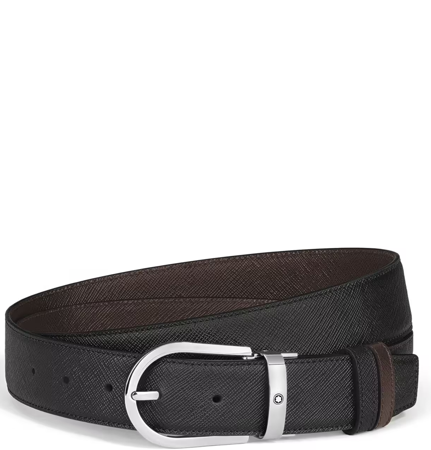  Thắt Lưng Nam MontBlanc Sartorial Horseshoe Leather 'Black' 