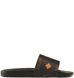  Dép Nữ MCM Maxi Visetos Slides 'Black Orange' 