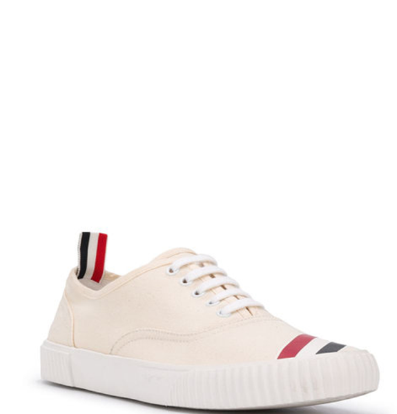  GIày Nam Thom Browne Cotton Canvas Diagonal Stripe 'Beige' 