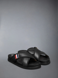  Dép Nam Thom Browne Leather Toe Ring Slide 'Black' 