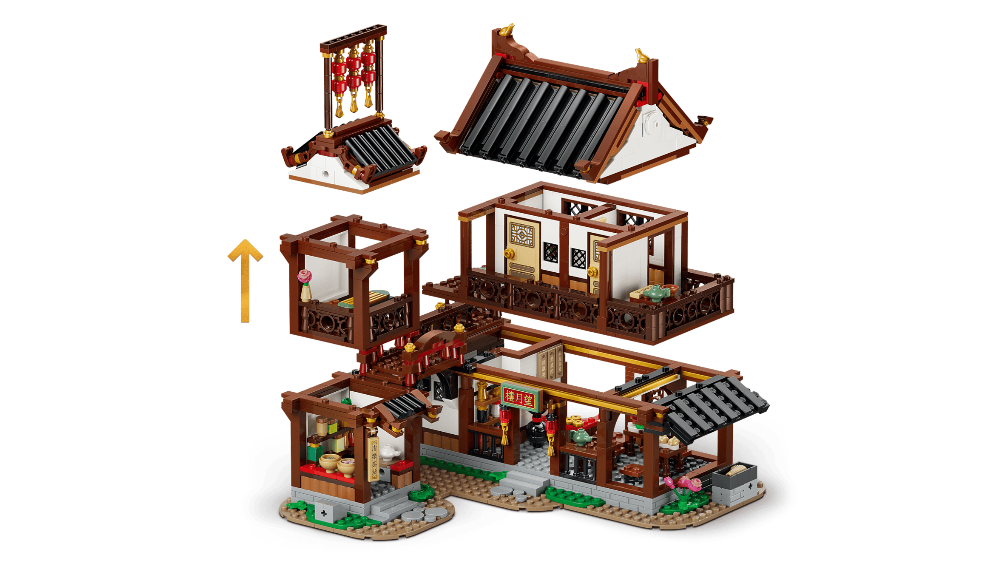  Mô Hình Lego Ancient Moon-Gazing Inn 