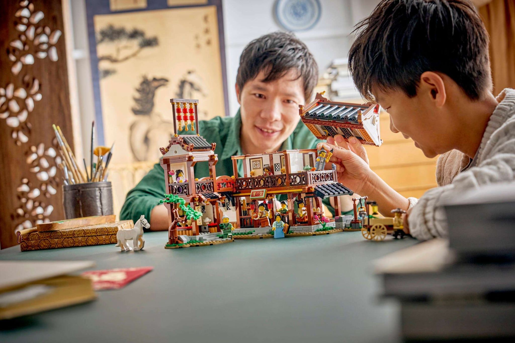  Mô Hình Lego Ancient Moon-Gazing Inn 