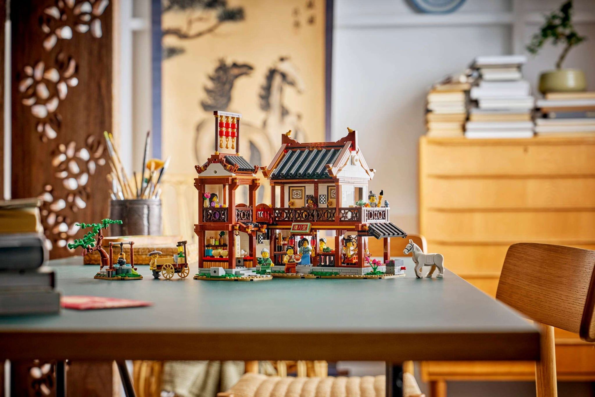  Mô Hình Lego Ancient Moon-Gazing Inn 