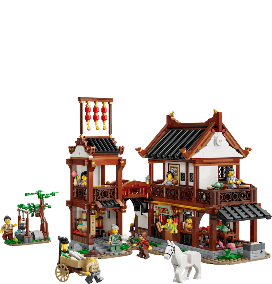  Mô Hình Lego Ancient Moon-Gazing Inn 