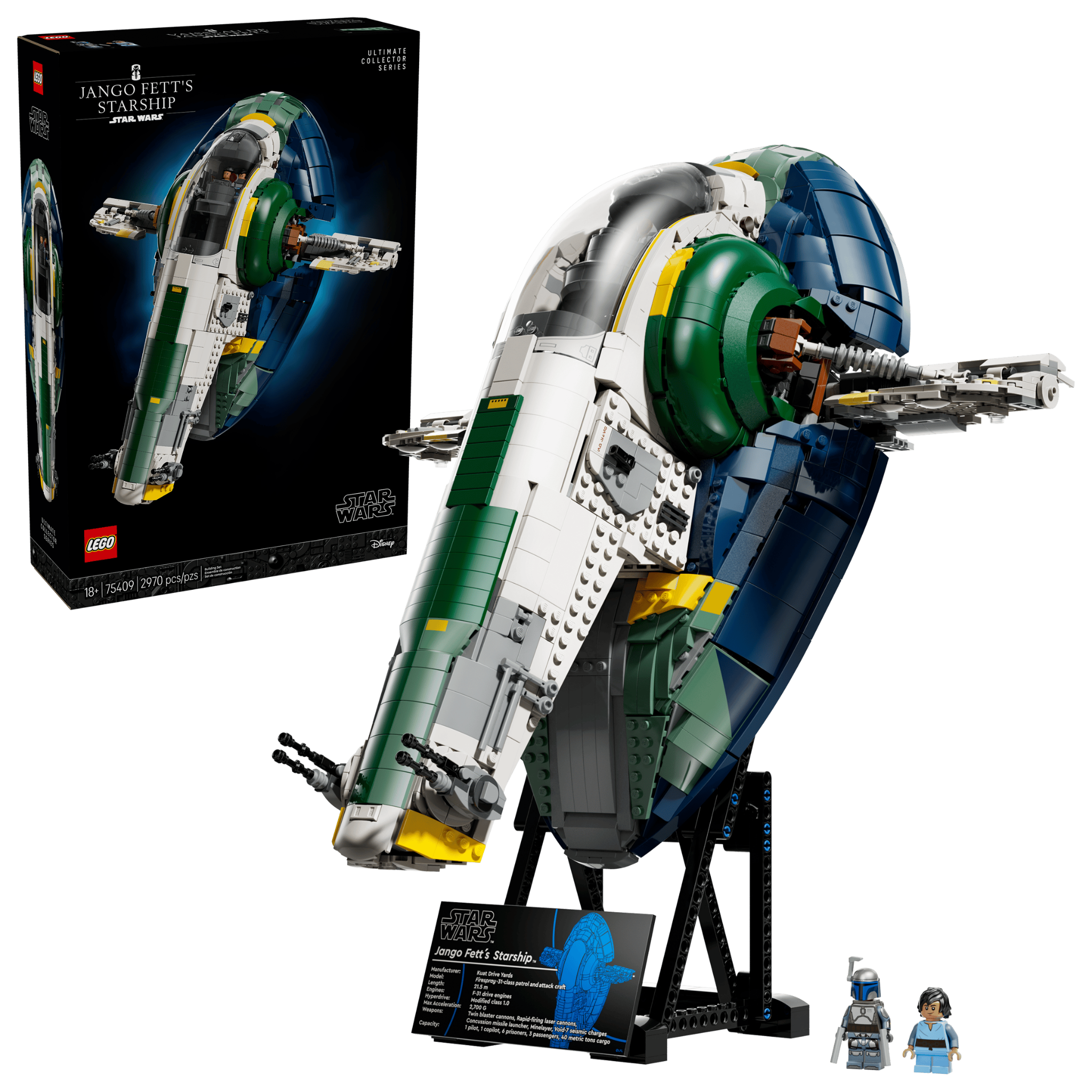  Mô Hình Lego Jango Fett's Firespray-Class Starship 