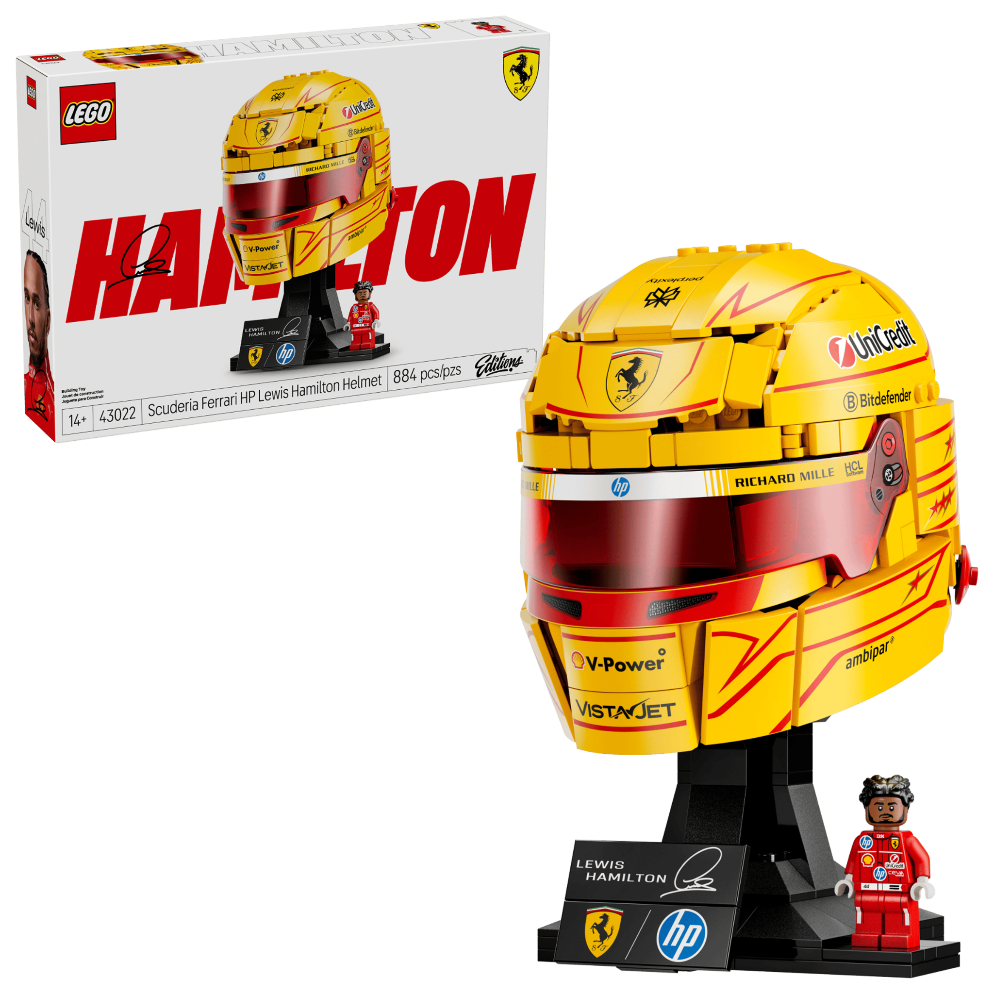  Mô Hình Lego Scuderia Ferrari HP Lewis Hamilton Helmet 