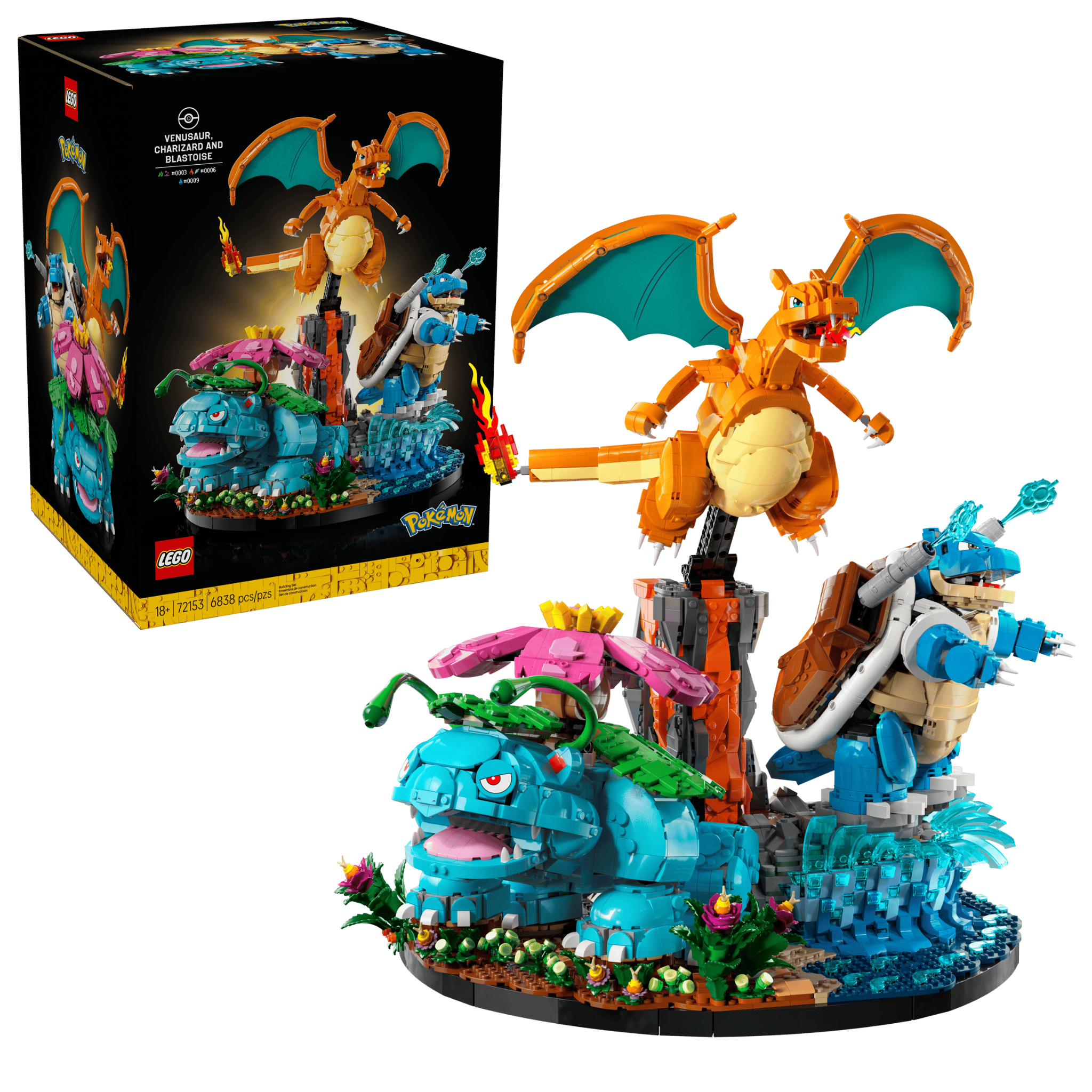  Mô Hình Lego Venusaur, Charizard and Blastoise 