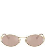  Kính Nữ Miu Miu Sunglasses 'Pale Gold Pink' 