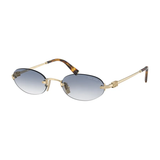  Kính Nữ Miu Miu Pale Gold Oval Sunglasses 'Pale Gold' 