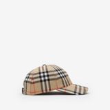  Mũ Burberry Check Cotton Baseball Cap 'Beige' 