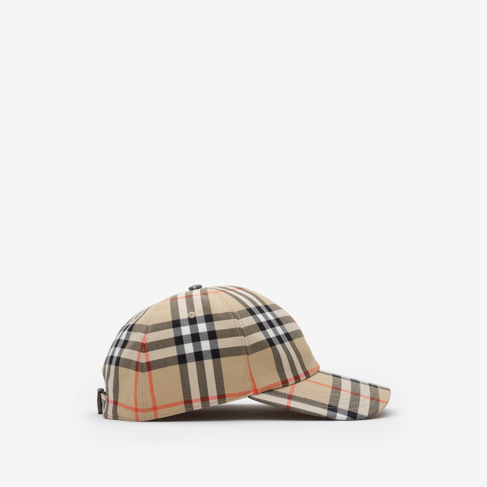  Mũ Burberry Check Cotton Baseball Cap 'Beige' 
