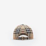  Mũ Burberry Check Cotton Baseball Cap 'Beige' 