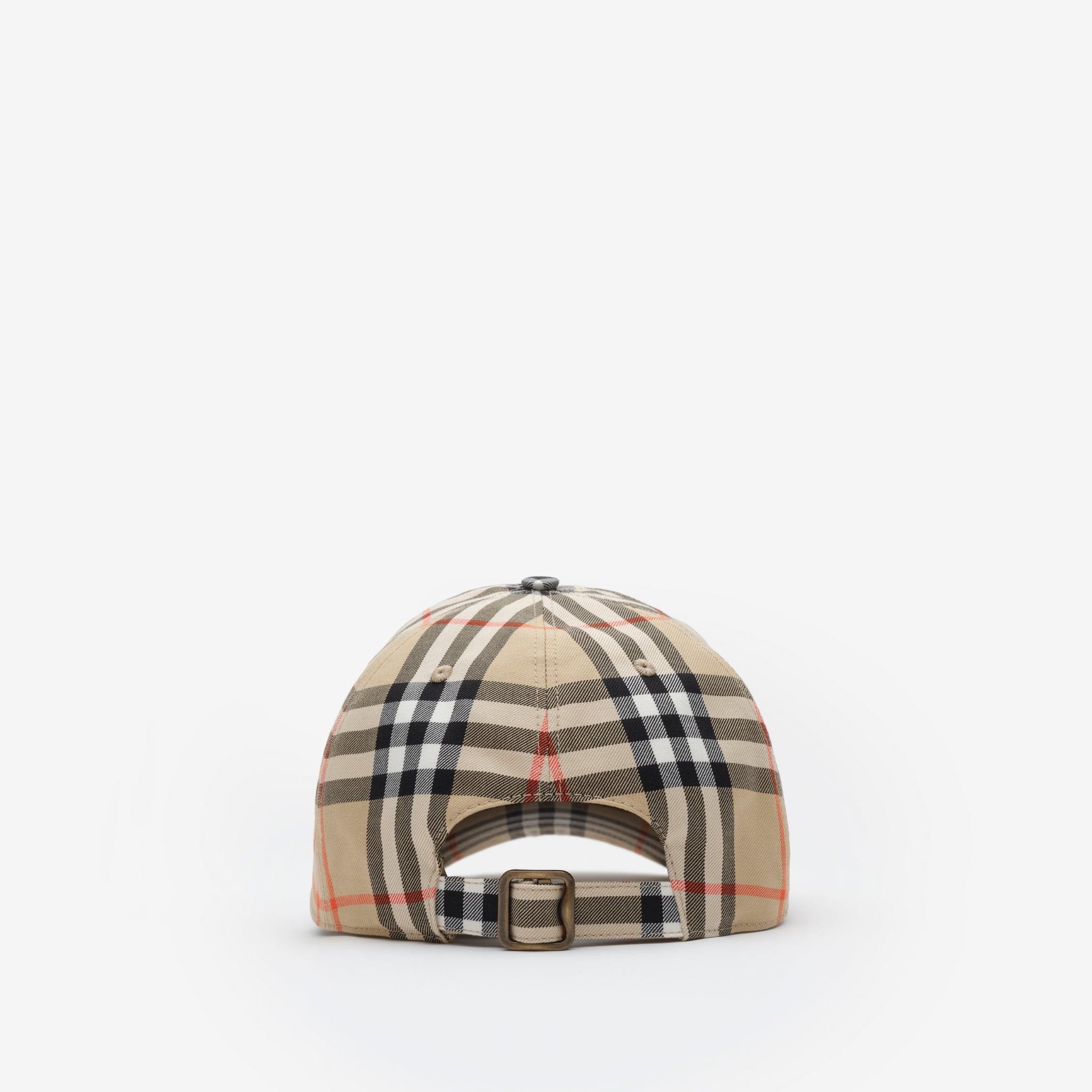  Mũ Burberry Check Cotton Baseball Cap 'Beige' 