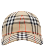  Mũ Burberry Check Cotton Baseball Cap 'Beige' 