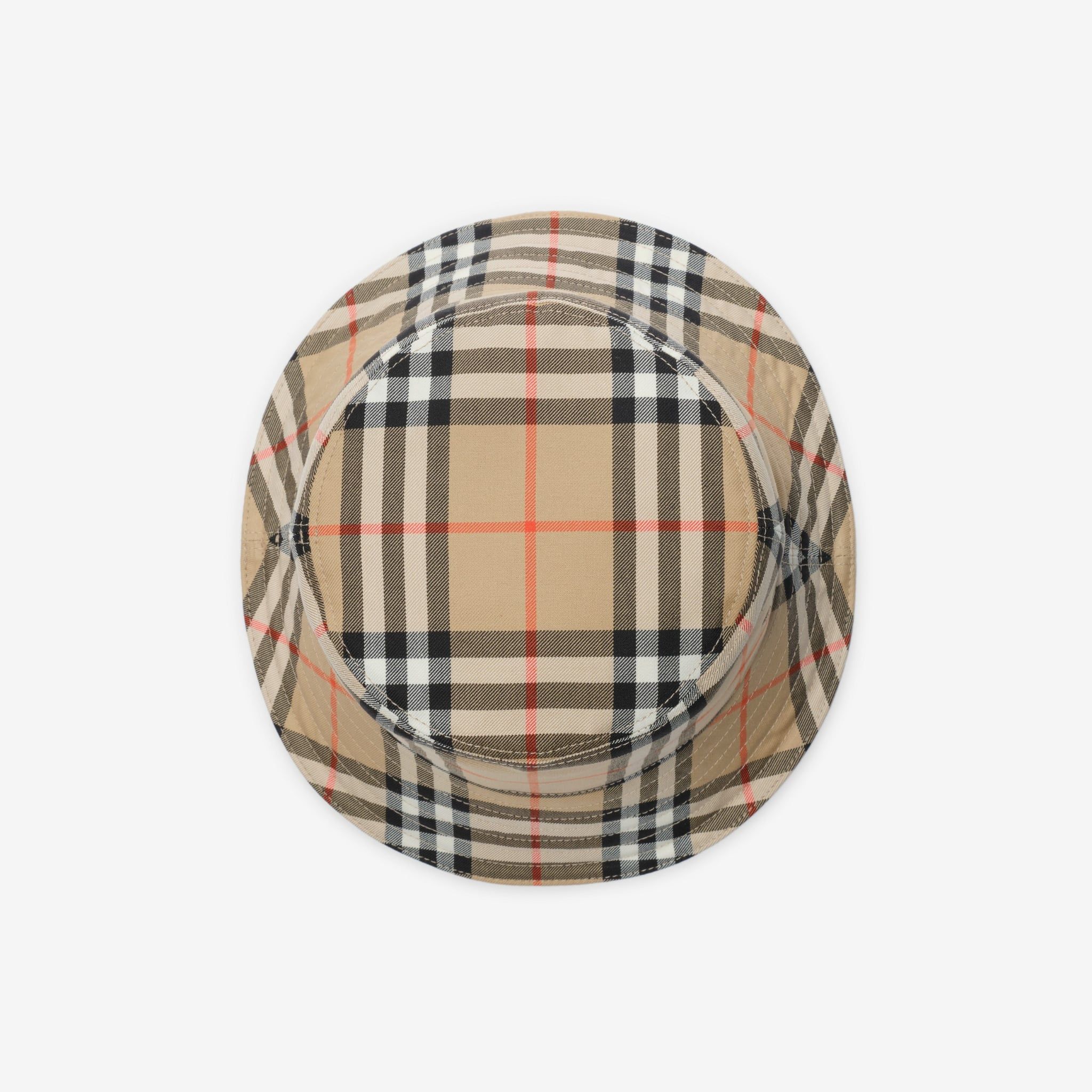  Mũ Burberry Check Cotton Bucket Hat 'Beige' 