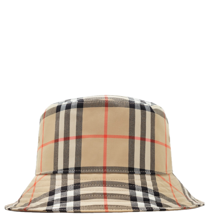  Mũ Burberry Check Cotton Bucket Hat 'Beige' 