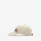  Mũ Burberry Knight Tropical Gabardine Baseball Cap 'White' 