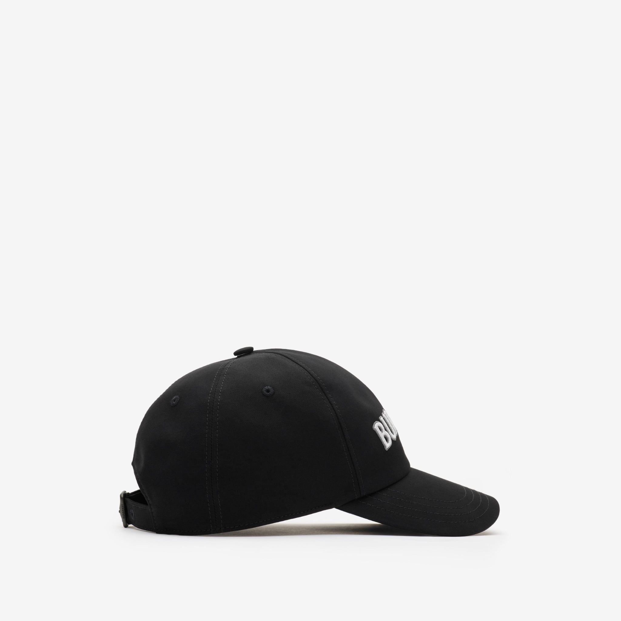  Mũ Burberry Logo Gabardine Baseball Cap 'Black' 