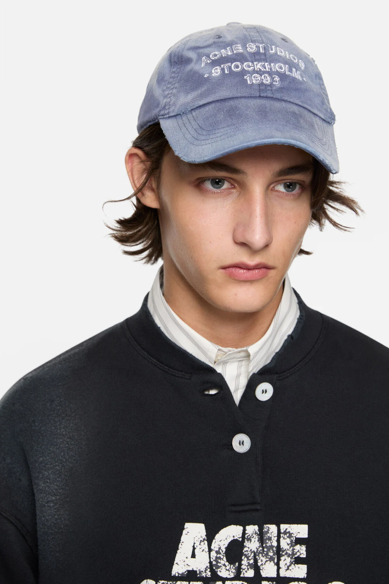  Mũ Nữ Acne Sprayed Logo Cap 'Navy' 