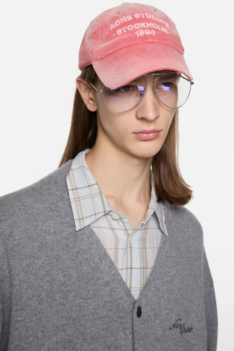  Mũ Nữ Acne Sprayed Logo Cap 'Red' 